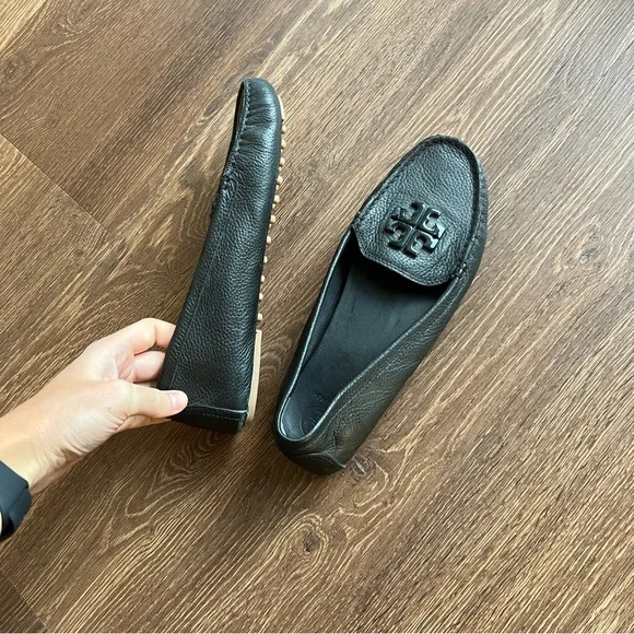 Tory Burch Black Lowell 2 Driver Tumbled Loafer Flats - Picture 5 of 13